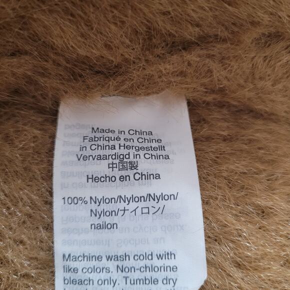 J.Crew Point Sur Womens Tan Fuzzy Mohair Full-Zip Cardigan Sweater Size M - Picture 7 of 7